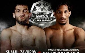 Видео боя Шамиль Завуров - Мансур Барнауи Road FC 52
