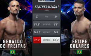 Видео боя Джеральдо де Фрейтас - Фелипе Коларес UFC Fight Night 144