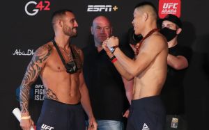Видео боя Ли Джинглианг - Сантьяго Понзиниббио UFC on ABC 1