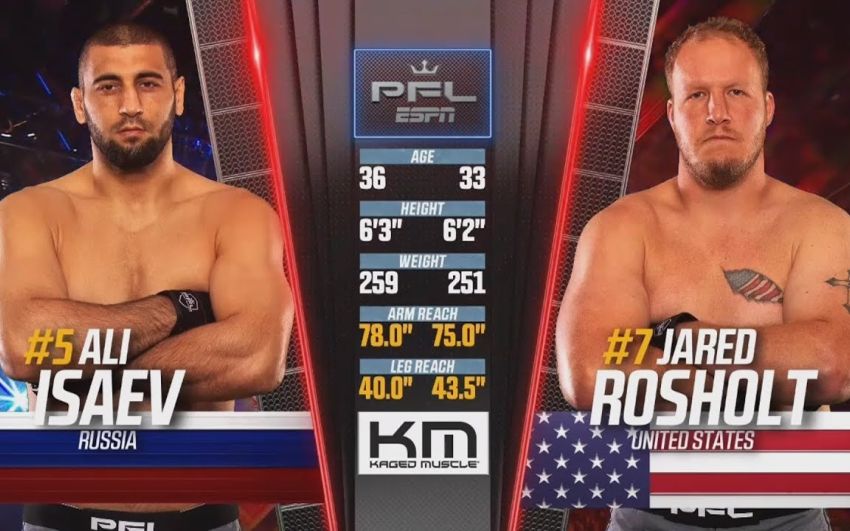 Видео боя Али Исаев - Джаред Рошолт PFL 10