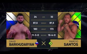 Видео боя Давид Бархударян – Марсио Сантос AMC Fight Nights Сочи
