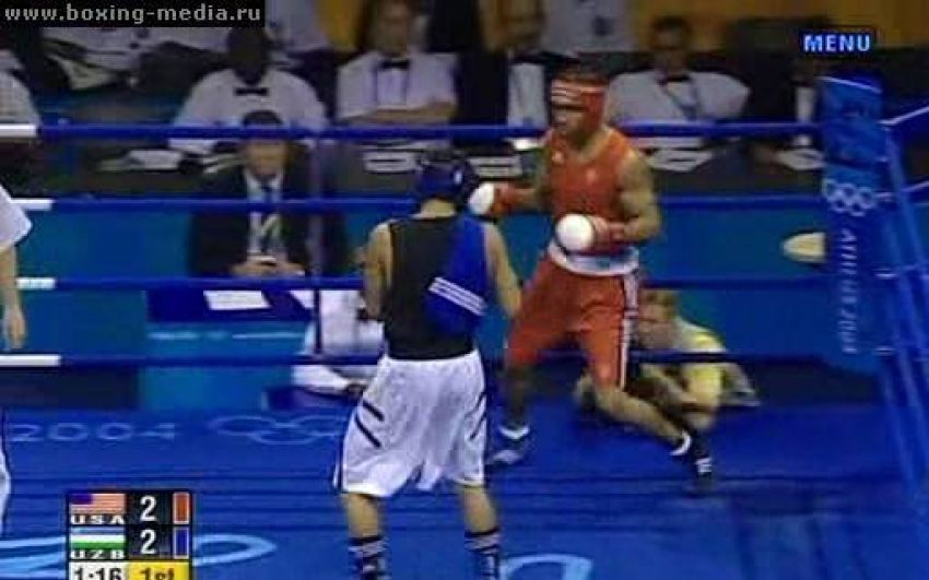 ОИ 2004,1/2 финала,до 81 кг Андре Уорд Уткирбек Хайдаров