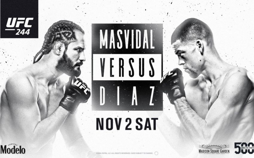 Файткард турнира UFC 244: Хорхе Масвидаль - Нейт Диас