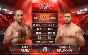 Видео боя Анатолий Малыхин - Бага Агаев Fight Nights Global 91