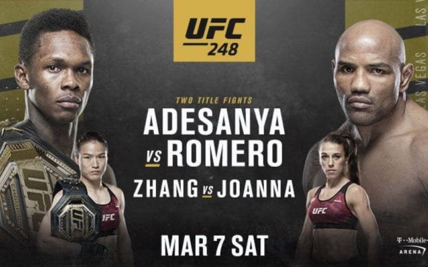 Ставки на UFC 248: Коэффициенты букмекеров на турнир Исраэль Адесанья - Йоэль Ромеро, Вейли Жанг - Йоанна Енджейчик