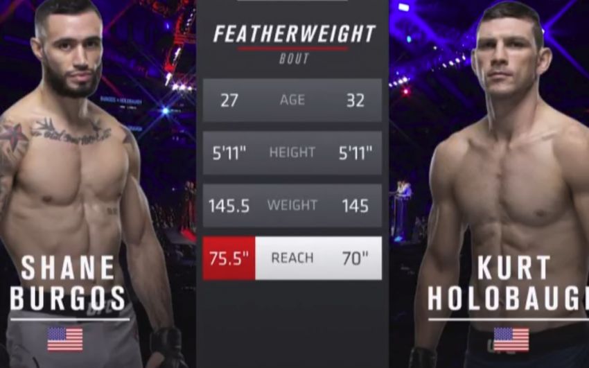 Видео боя Шейн Бургос - Курт Холобау UFC 230