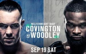 Файткард турнира UFC on ESPN+ 36: Тайрон Вудли - Колби Ковингтон