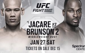 Официально: Джакаре Соуза - Дерек Брансон на турнире UFC в Шарлотте 27 января
