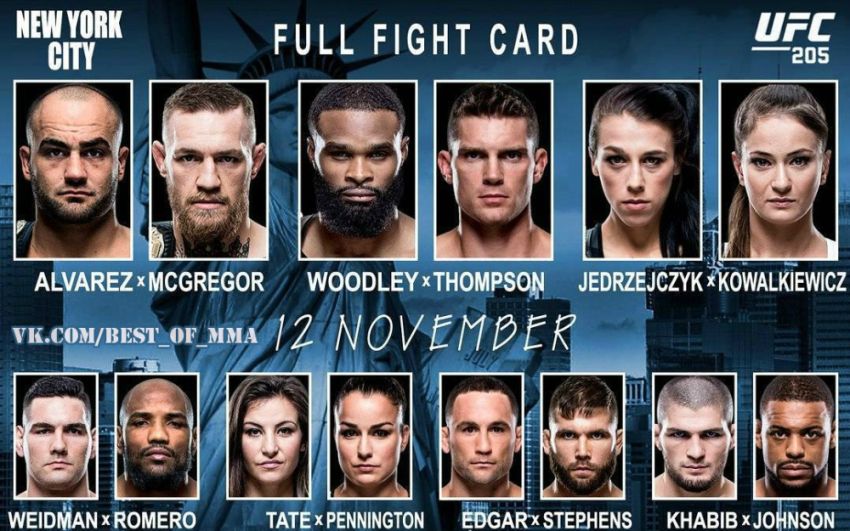 Выручка от продажи билетов на UFC 205 превысила $17 млн