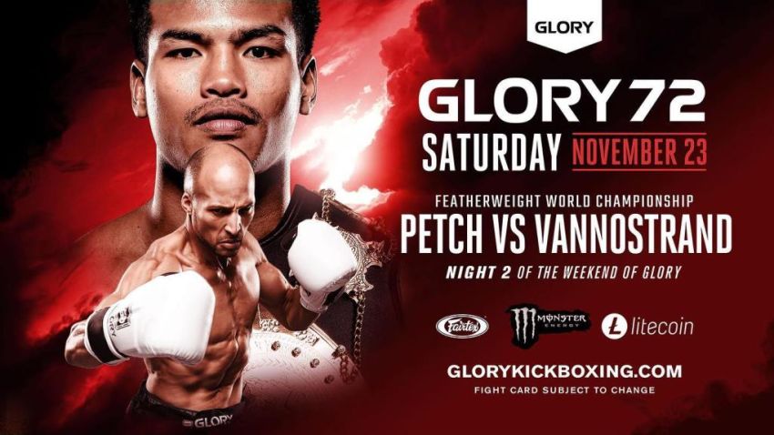 Прямая трансляция Glory 72: Петчаномрунг Киатмукао - Кевин Ванностранд