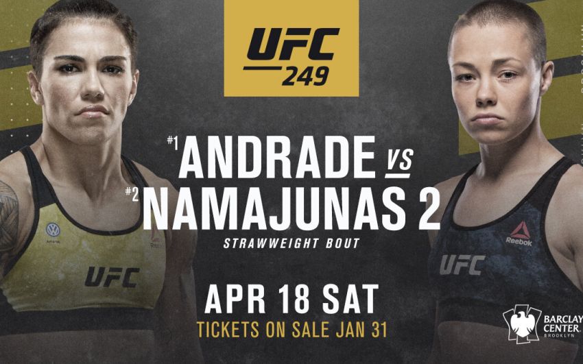 Официально: Роуз Намаюнас проведет реванш с Джессикой Андраде на UFC 249