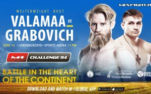 Видео боя Юхо Валамаа - Максим Грабович М-1 Challenge 94