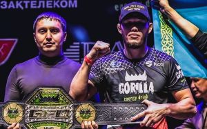 Даурен Ермеков одолел Артура Гусейнова, став временным чемпионом среднего веса на GFC 23
