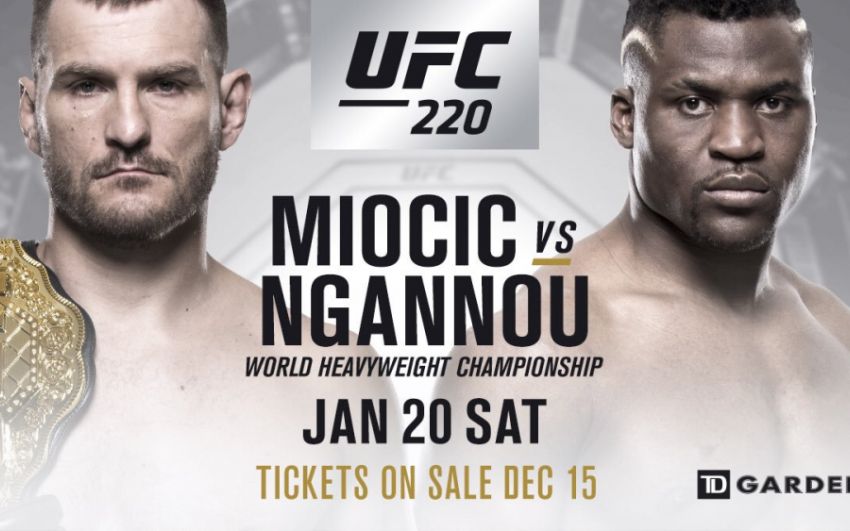 Результаты турнира UFC 220