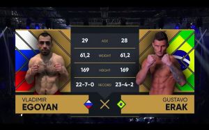 Видео боя Владимир Эгоян – Густаво Эрак AMC Fight Nights Сочи