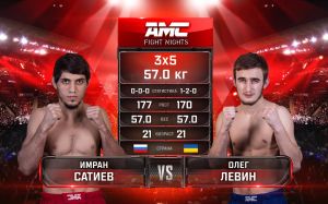 Видео боя Имран Сатиев - Олег Левин AMC Fight Nights Global: Winter Cup