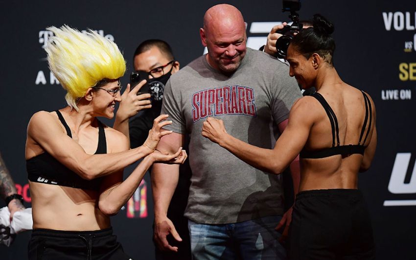 Видео боя Роксанн Модаффери - Таила Сантос UFC 266