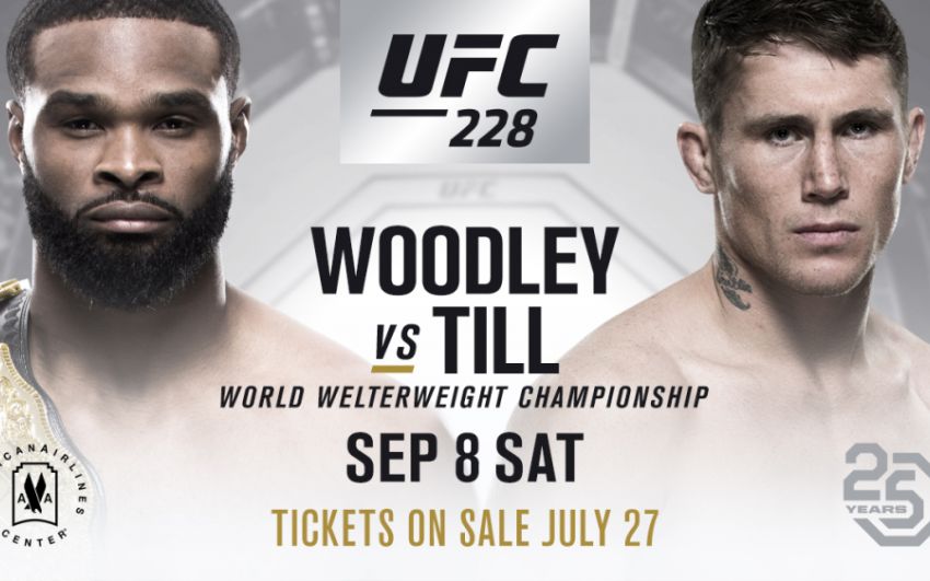 Прямая трансляция UFC 228: Тайрон Вудли — Даррен Тилл