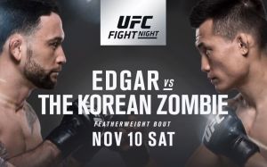 Файткард турнира UFC Fight Night 139: Фрэнки Эдгар - "Корейский Зомби"