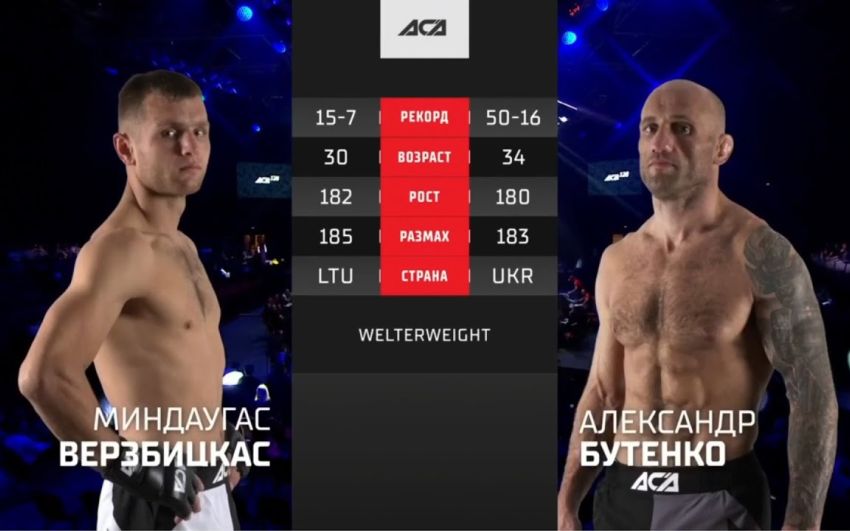 Видео боя Миндагас Вержбицкас – Александр Бутенко АСА 128