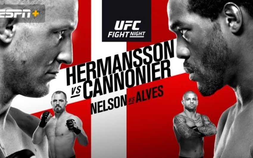Файткард турнира UFC Fight Night 160: Джек Херманссон - Джаред Каннонье