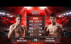 Видео боя Джек МакГэнн - Николай Гапонов FIGHT NIGHTS GLOBAL 69