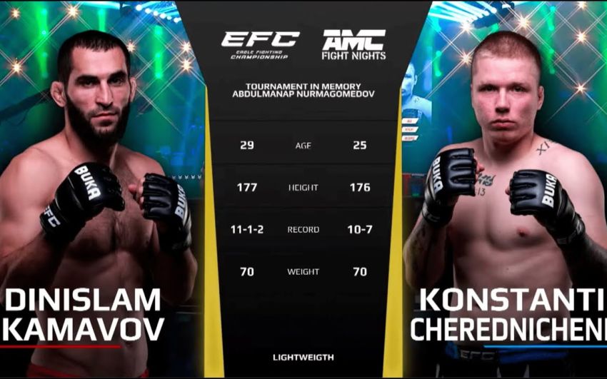 Видео боя Денислам Камавов – Константин Чередниченко EFC 41