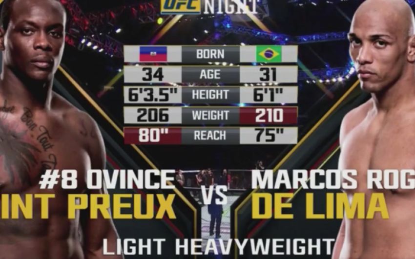 Видео боя Овинс Сент-Прю - Маркос Рожерио де Лима UFC Fight Night 108