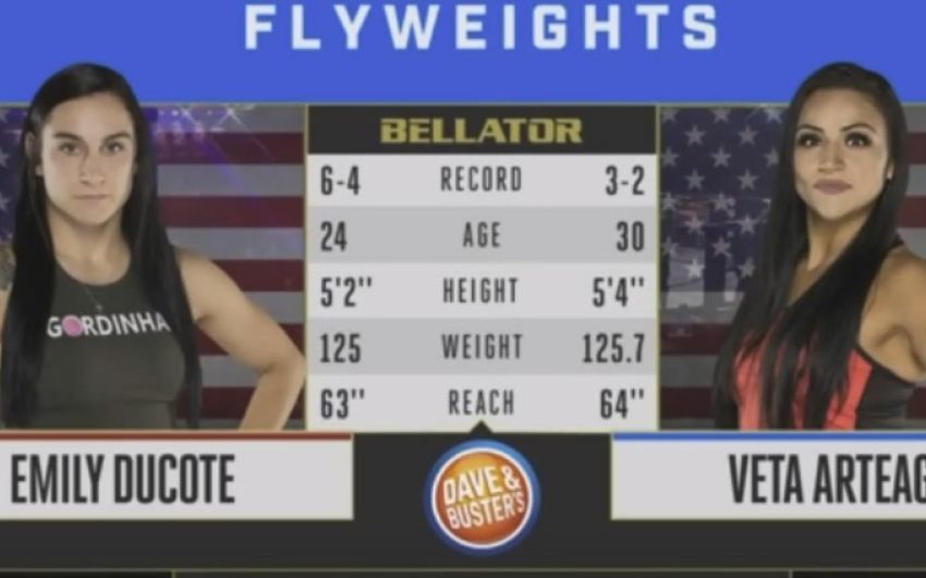 Видео боя Вита Артега - Эмили Дакот Bellator 202
