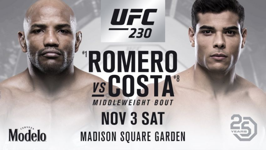 Официально: Йоэль Ромеро встретится с Пауло Костой на UFC 230