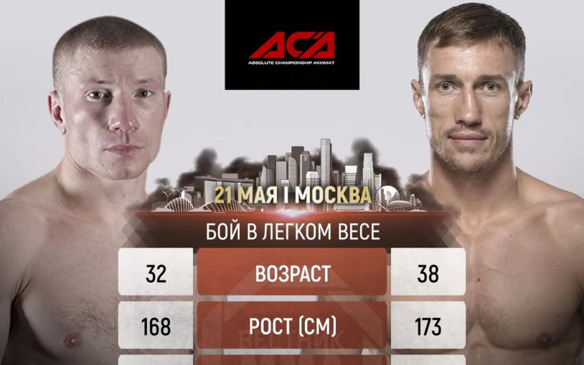 Видео боя Артем Дамковский – Александр Матмуратов ACA 139