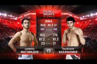  Видео боя Шамиль Магомедов - Бахачали Бахачалиев Fight Nights Global 58 