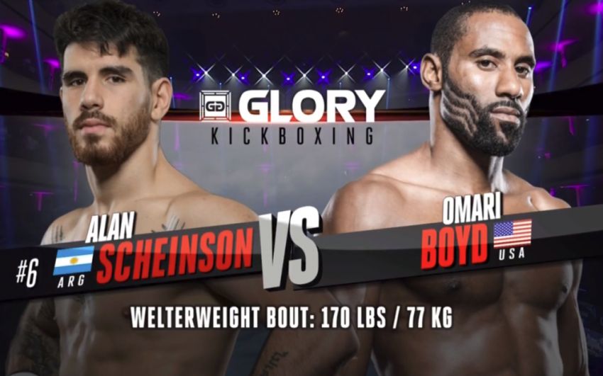Видео боя Алан Шейнсон - Омари Бойд GLORY 61