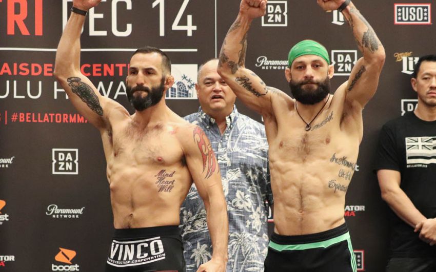 Видео боя Дерек Кампос - Сэм Сицилия Bellator 212