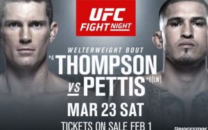 Файткард турнира UFC Fight Night 148: Стивен Томпсон - Энтони Петтис