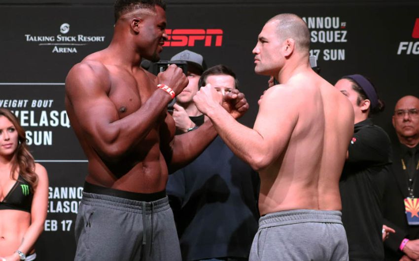 Результаты турнира UFC on ESPN 1: Кейн Веласкес - Фрэнсис Нганну