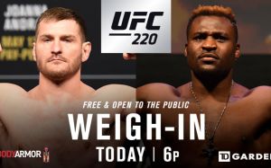 Процедура взвешивания перед турниром UFC 220