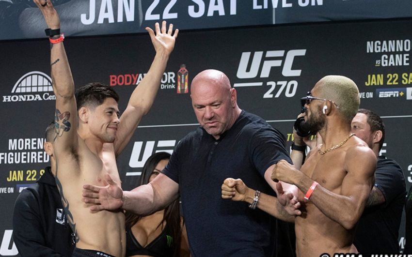 Видео боя Брэндон Морено - Дейвисон Фигейреду UFC 270