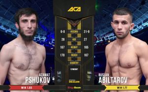 Видео боя Азамат Пшуков - Руслан Абильтаров на ACA 98 - Fight Day