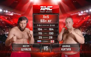 Видео боя Юсуп Шуаев - Давид Кития AMC Fight Nights 103