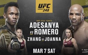 Ставки на UFC 248: Коэффициенты букмекеров на турнир Исраэль Адесанья - Йоэль Ромеро, Вейли Жанг - Йоанна Енджейчик