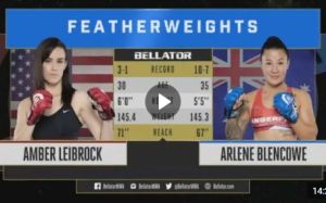 Видео боя Эмбер ЛеБрок – Арлин Блейнкоув Bellator 206