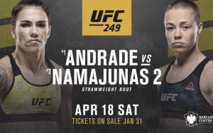 Официально: Роуз Намаюнас проведет реванш с Джессикой Андраде на UFC 249