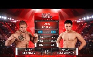 Видео боя Артем Резников - Мырза Еркенбеков FIGHT NIGHTS GLOBAL 80