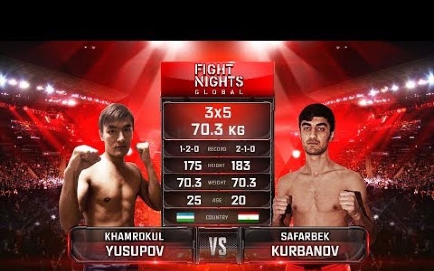 Видео боя Хамрокул Юсупов - Сафарбек Курбанов Fight Nights Global 90