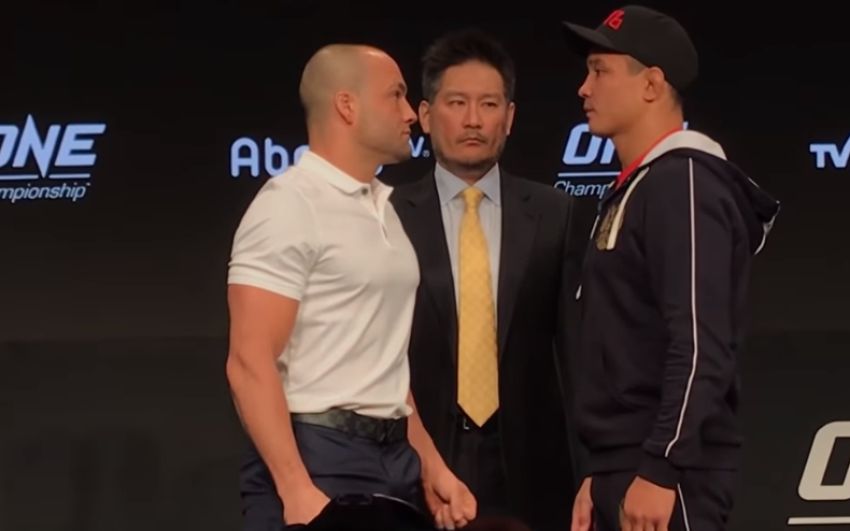 Битва взглядов участников ONE Championship: A New Era Эдди Альварес - Тимофей Настюхин