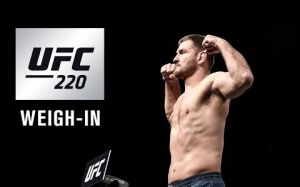 Официальная церемония взвешивания UFC 220: Кормье - Оздемир, Миочич - Нганну