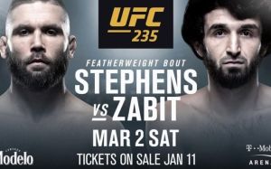Видео боя Забит Магомедшарипов - Джереми Стивенс UFC 235