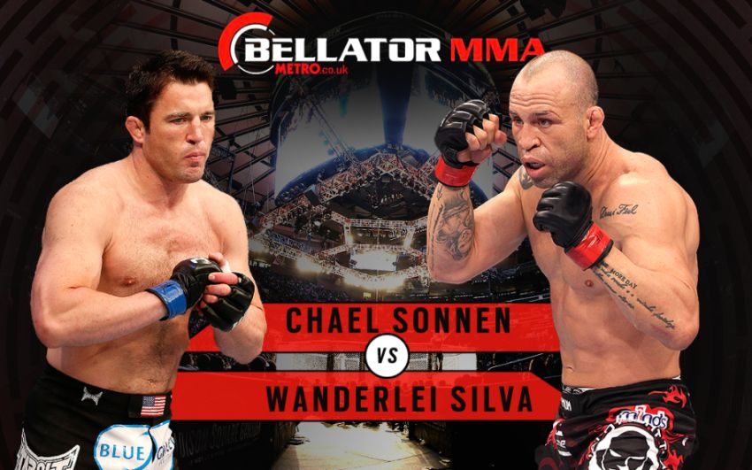 Видео боя Чейл Соннен - Вандерлей Силва Bellator 180