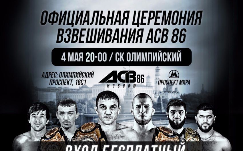 Результаты взвешивания ACB 86